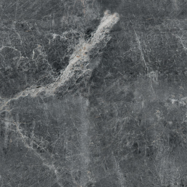 Close-up of gray marble texture showcasing natural cracks and intricate details.