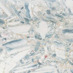 High-resolution abstract texture of white and blue marble stones.